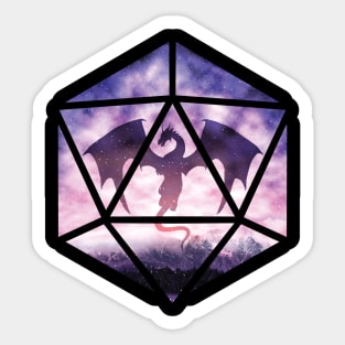 Purple Dragon D20 Sticker